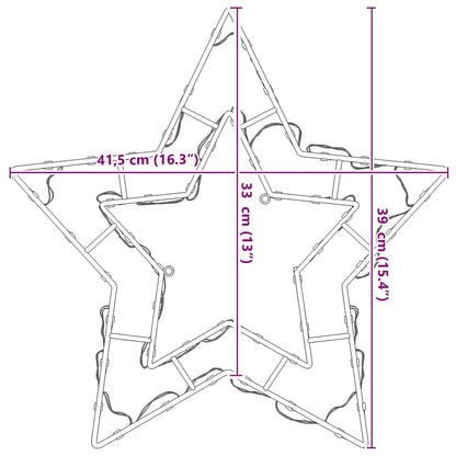 Weihnachtsbeleuchtung Stern-Silhouette 2 Stk. 50 Leds Warmweiß