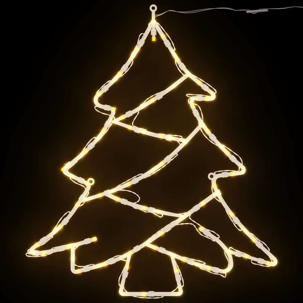 Weihnachtsbeleuchtung Weihnachtsbaum-Silhouette 2 Stk. 50 Leds