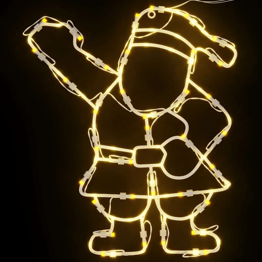 Weihnachtsbeleuchtung Weihnachtsmann-Silhouette 2 Stk. 35 Leds