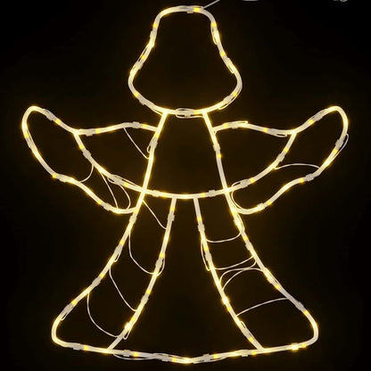 Weihnachtsbeleuchtung Engel-Silhouette 2 Stk. 50 Leds Warmweiß