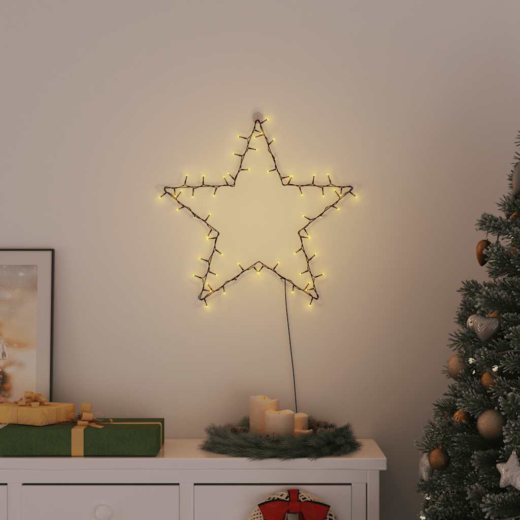 Weihnachtsbeleuchtung Stern-Silhouette 80 Leds Warmweiß