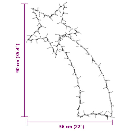 Weihnachtsbeleuchtung Sternschnuppen-Silhouette 115 Leds