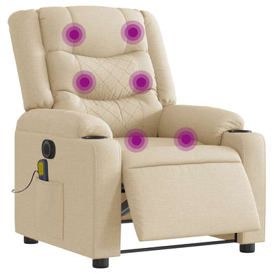 Massagesessel Elektrisch Stoff Creme