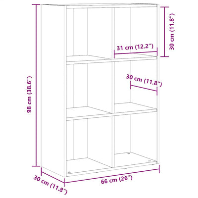 Bücherregal/Sideboard Artisan-Eiche 66X30X Holzwerkstoff Eiche Handwerklich