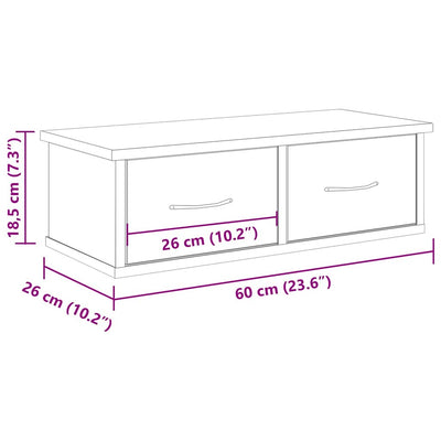 Wandschrank Artisan-Eiche 60X26X18,5 Cm Holzwerkstoff