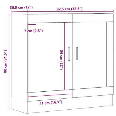 Bücherschrank Artisan-Eiche 82,5X30,5X Holzwerkstoff