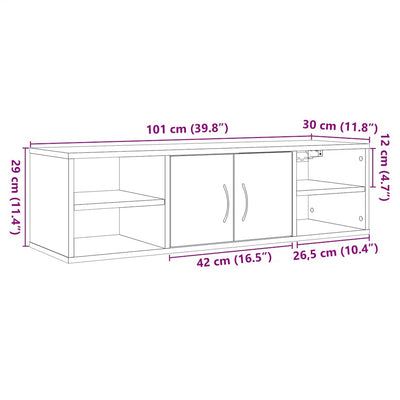 Wandschrank -Optik 102X30X29 Cm Holzwerkstoff