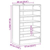 Schuhschrank Artisan-Eiche 60X35X92 Cm Holzwerkstoff