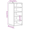 Schuhschränke 2 Stk. -Optik 32X35X70 Cm Holzwerkstoff