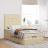 Ottoman-Bett Mit Matratze Stoff Creme