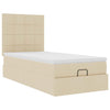 Ottoman-Bett Mit Matratze Stoff Creme