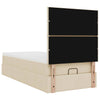 Ottoman-Bett Mit Matratze Stoff Creme