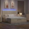 Ottoman-Bett Mit Matratze Stoff Creme