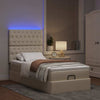 Ottoman-Bett Mit Matratze Stoff Creme