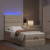 Ottoman-Bett Mit Matratze Stoff Creme