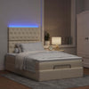 Ottoman-Bett Mit Matratze Stoff Creme