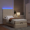 Ottoman-Bett Mit Matratze Stoff Creme