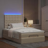 Ottoman-Bett Mit Matratze Stoff Creme