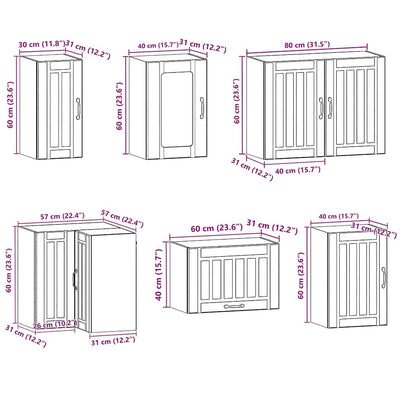 11-Tlg. Küchenschrank-Set Kalmar Holzwerkstoff