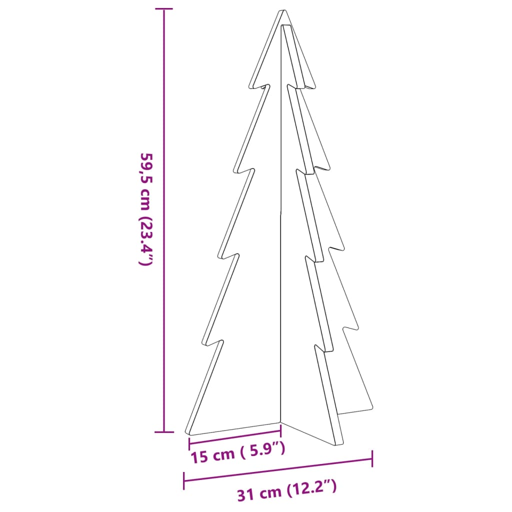 Weihnachtsbaum Holz Zum Schmücken 59,5 Cm Massivholz Kiefer