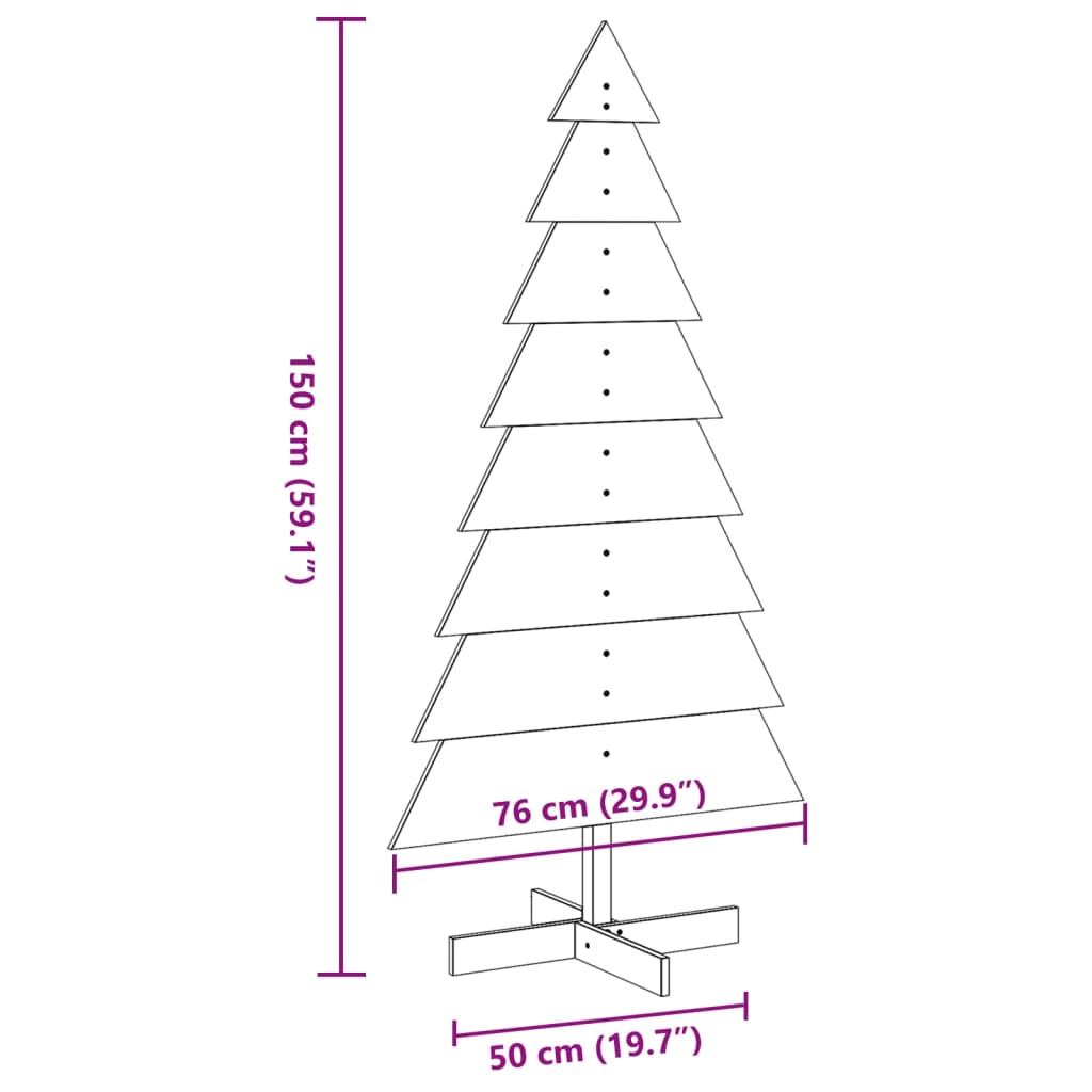 Weihnachtsbaum Holz Zum Schmücken Massivholz Kiefer