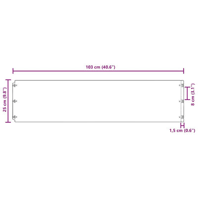 Rasenkanten 20 Stk. 25X103 Cm Flexibel Wetterfester Stahl Braune Eiche