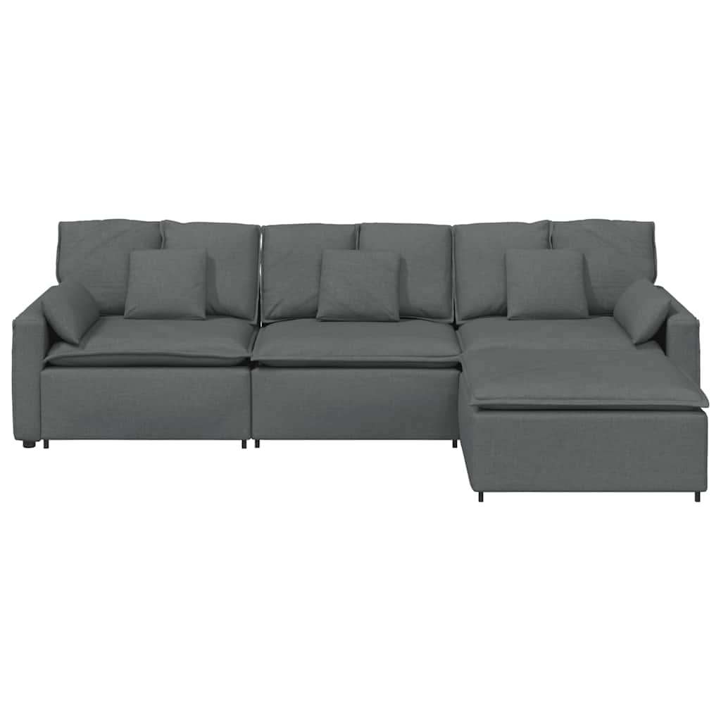 Modulares Sofa Mit Fußhocker Und Kissen