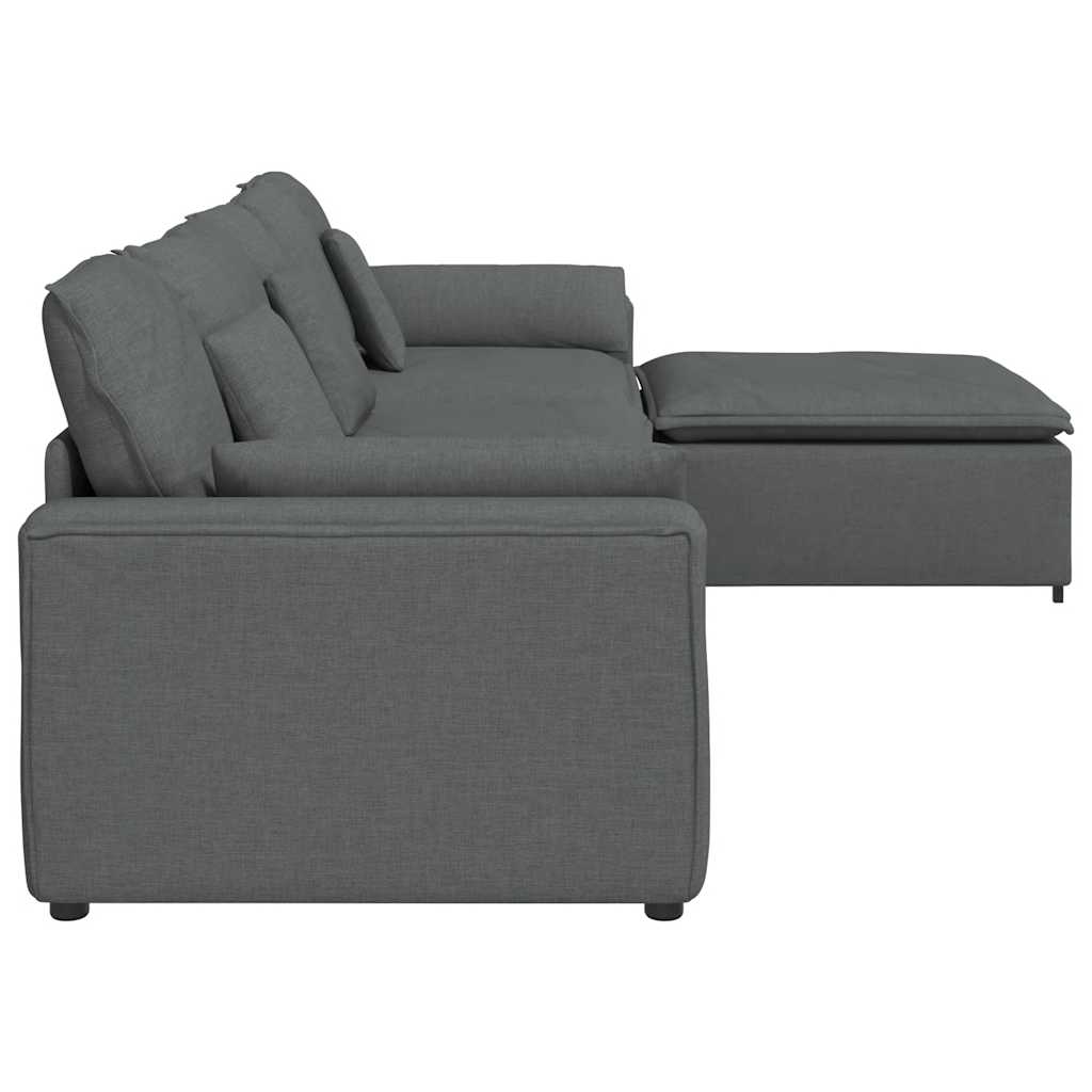 Modulares Sofa Mit Fußhocker Und Kissen