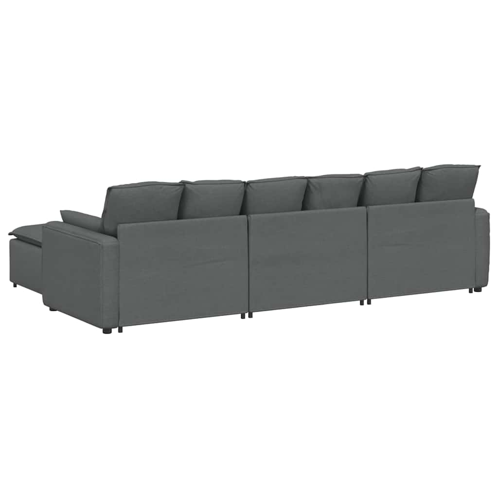 Modulares Sofa Mit Fußhocker Und Kissen