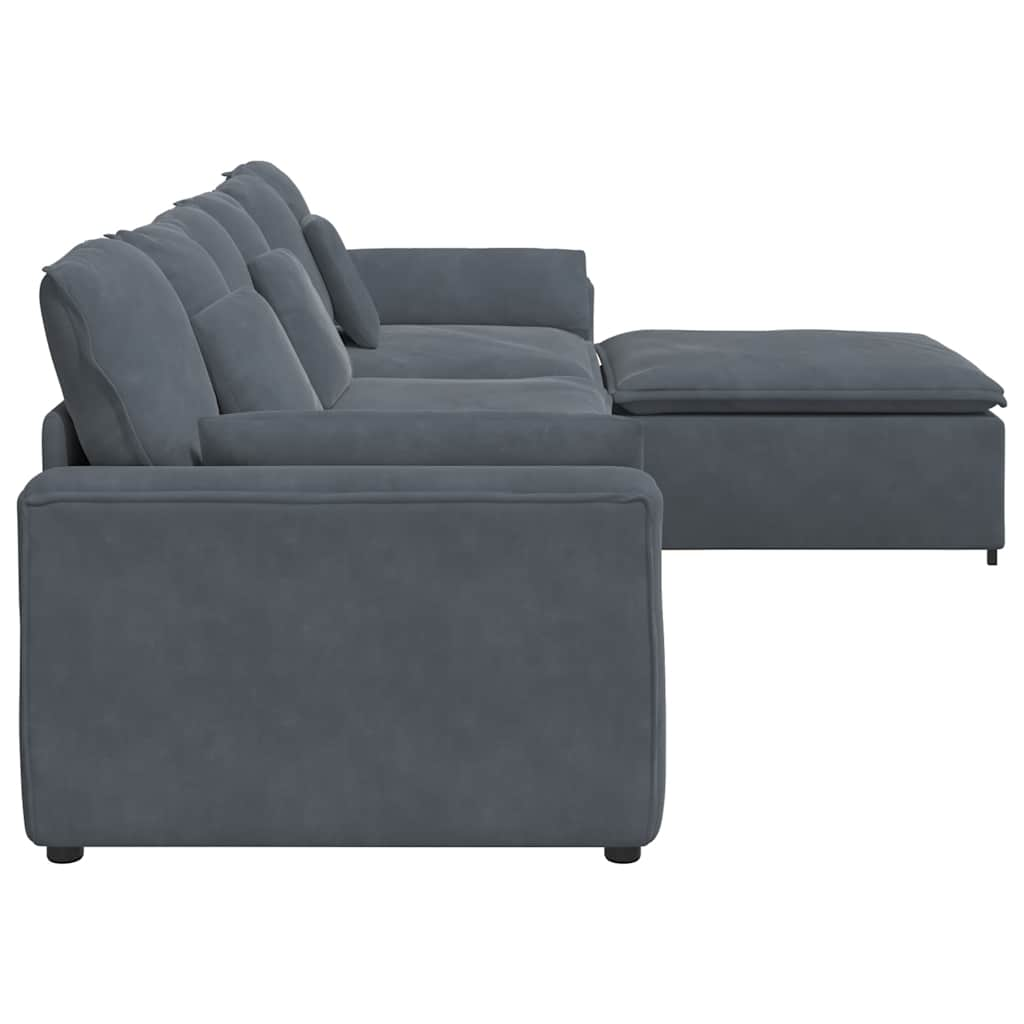 Modulares Sofa Mit Fußhocker Und Kissen