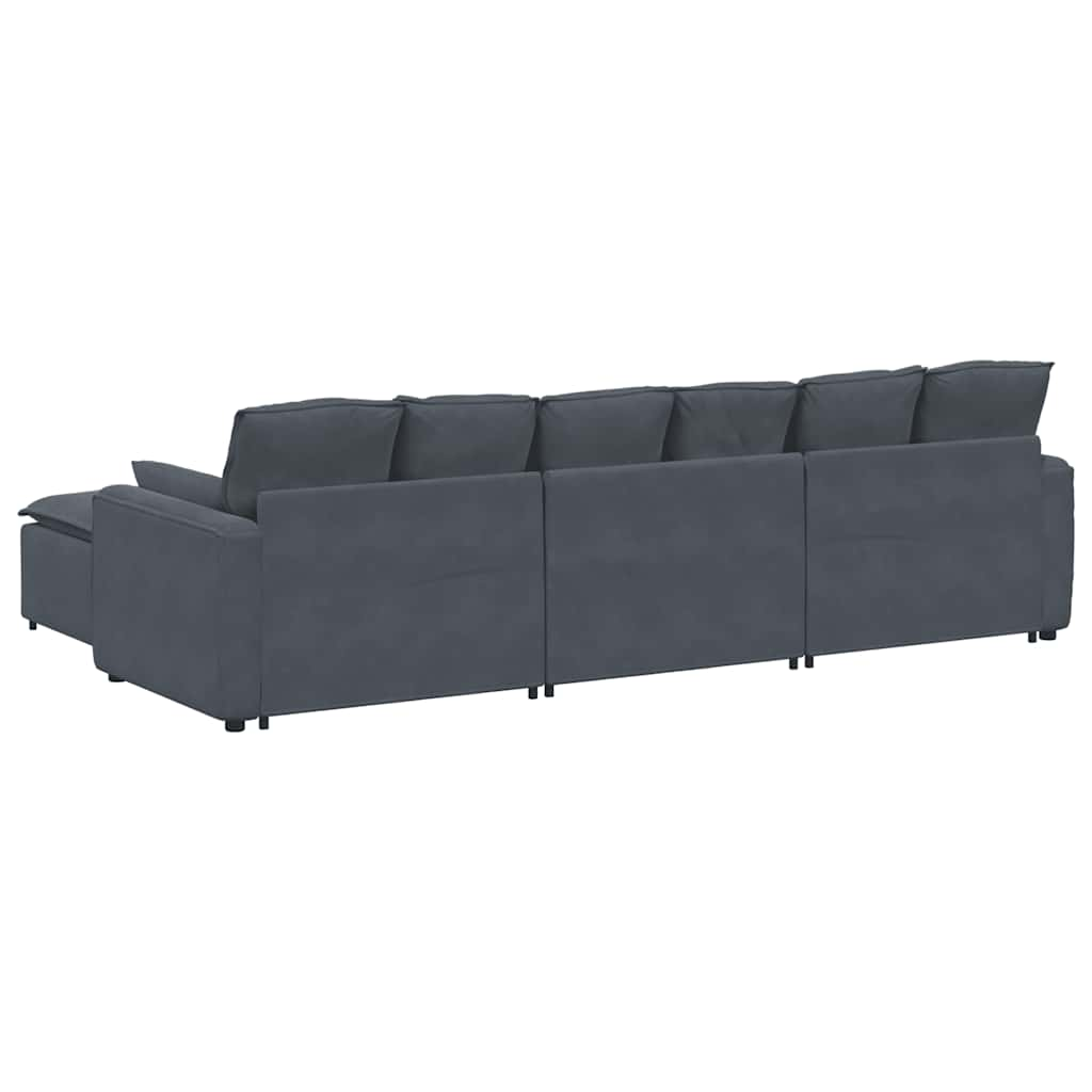 Modulares Sofa Mit Fußhocker Und Kissen