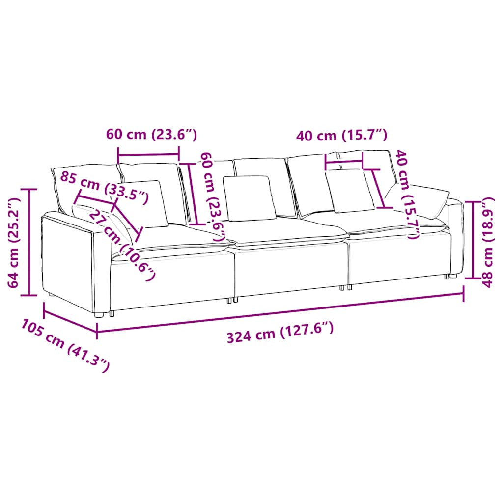 Modulares Sofa Mit Kissen