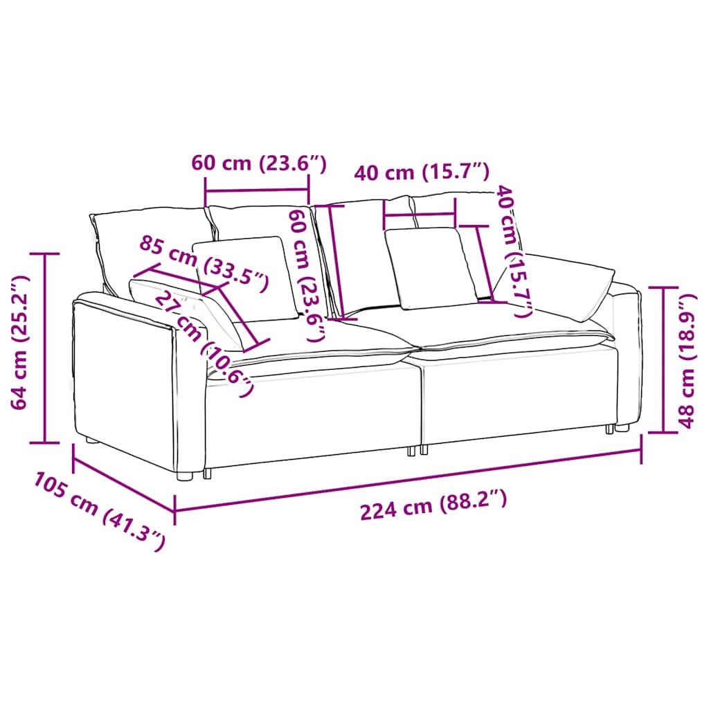 Modulares Sofa Mit Kissen