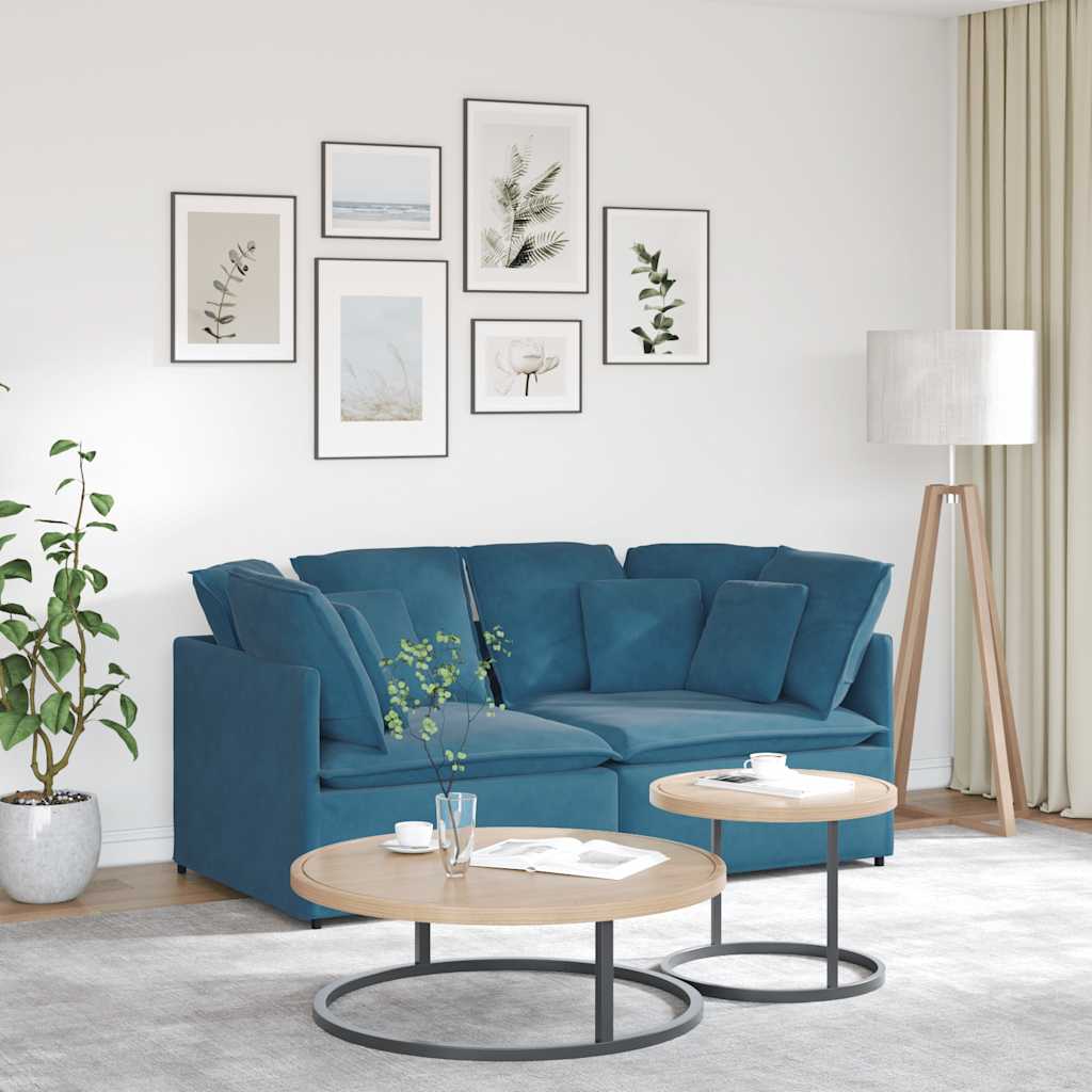 Modulares Sofa Mit Kissen Samt