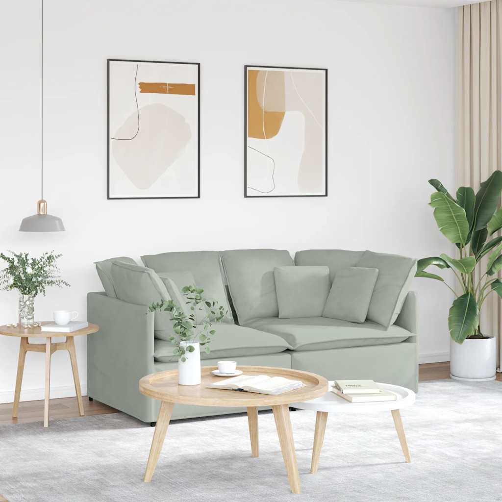 Modulares Sofa Mit Kissen Samt