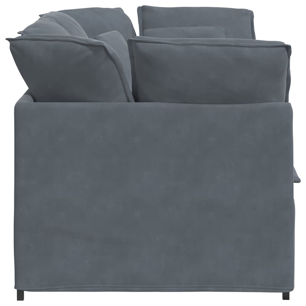 Modulares Sofa Mit Kissen Samt