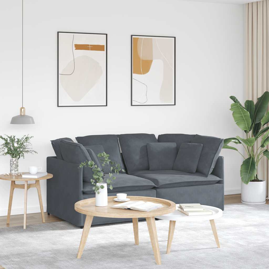 Modulares Sofa Mit Kissen Samt