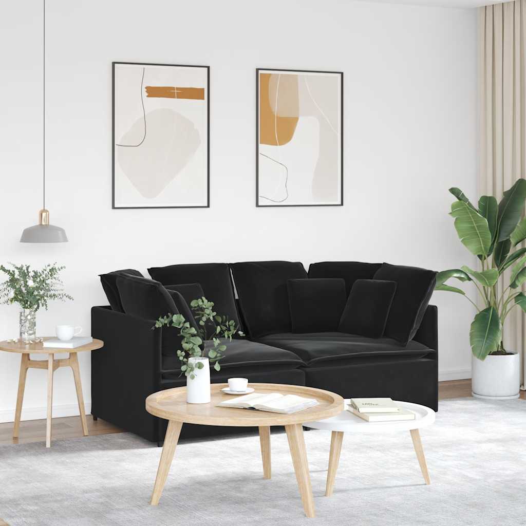 Modulares Sofa Mit Kissen Samt