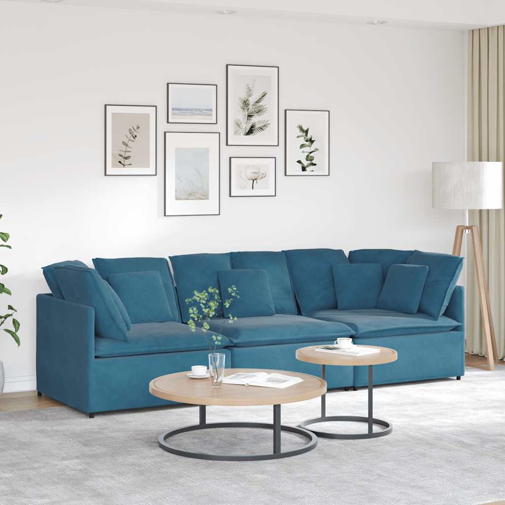 Modulares Sofa Mit Kissen Samt