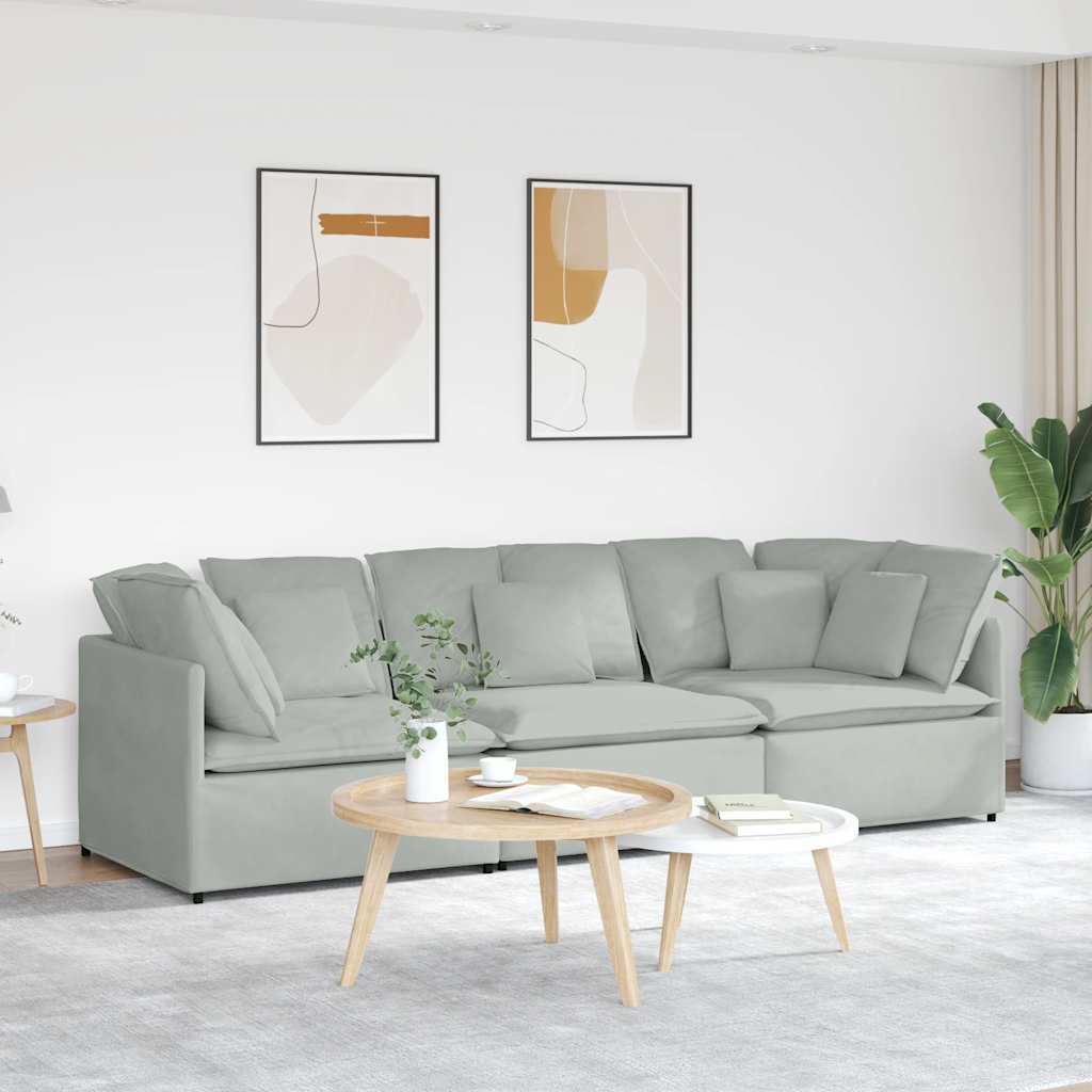 Modulares Sofa Mit Kissen Samt