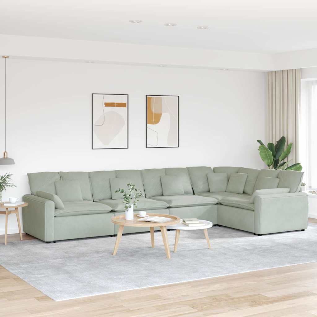 Modulares Sofa Mit Kissen Samt