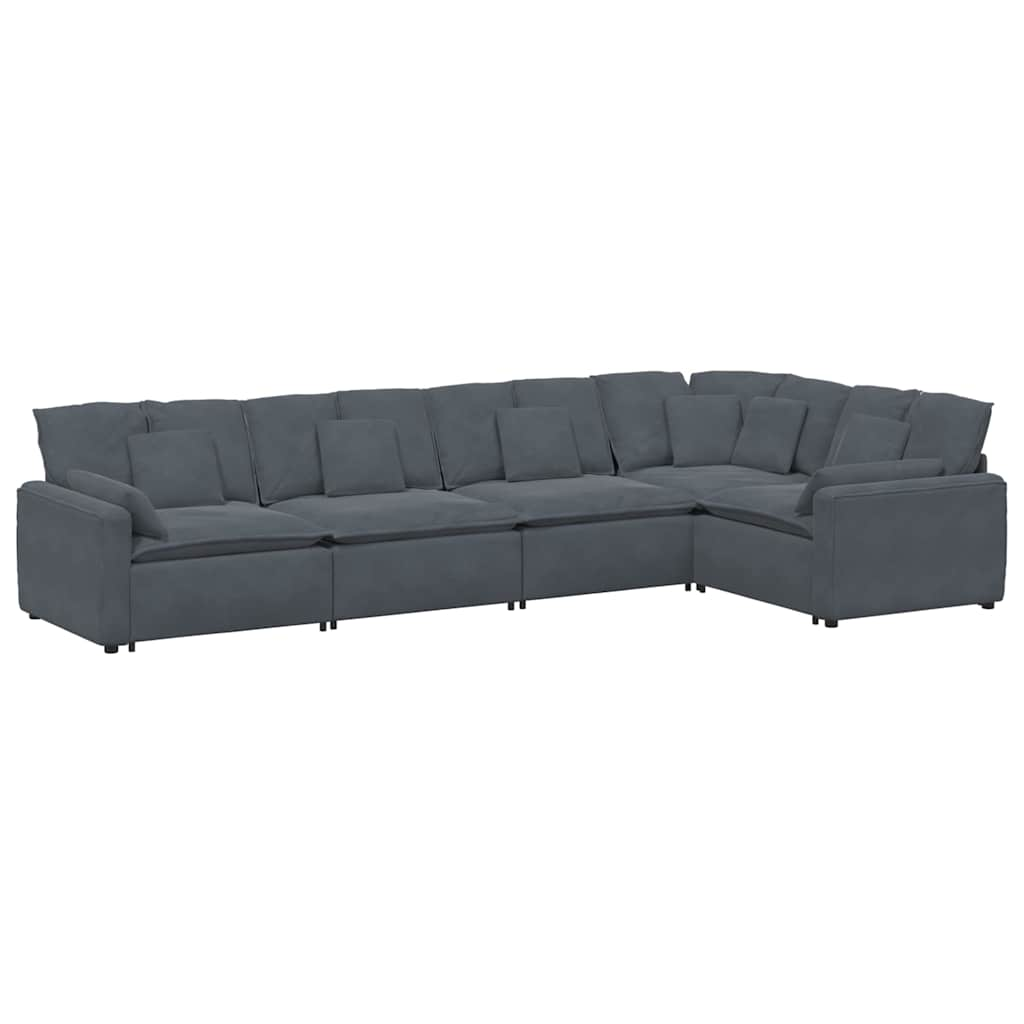 Modulares Sofa Mit Kissen Samt