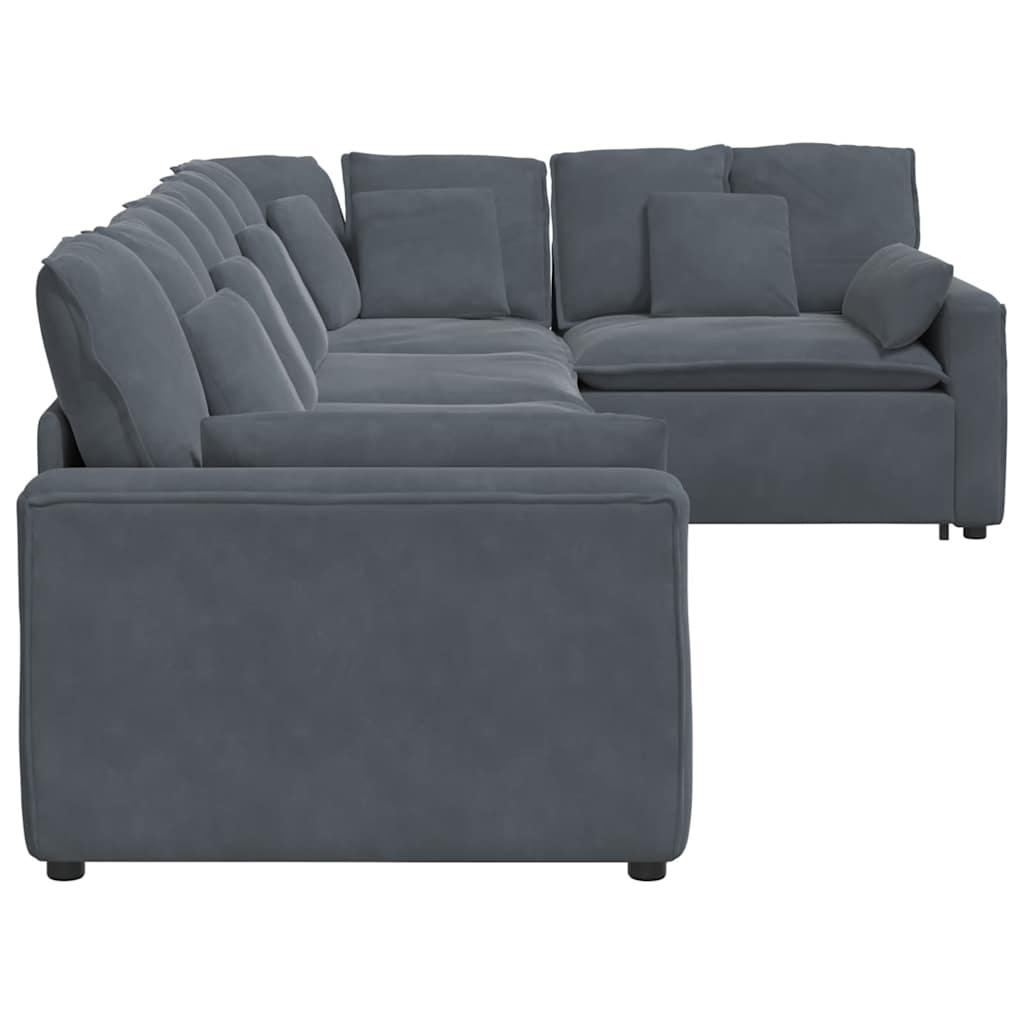 Modulares Sofa Mit Kissen Samt