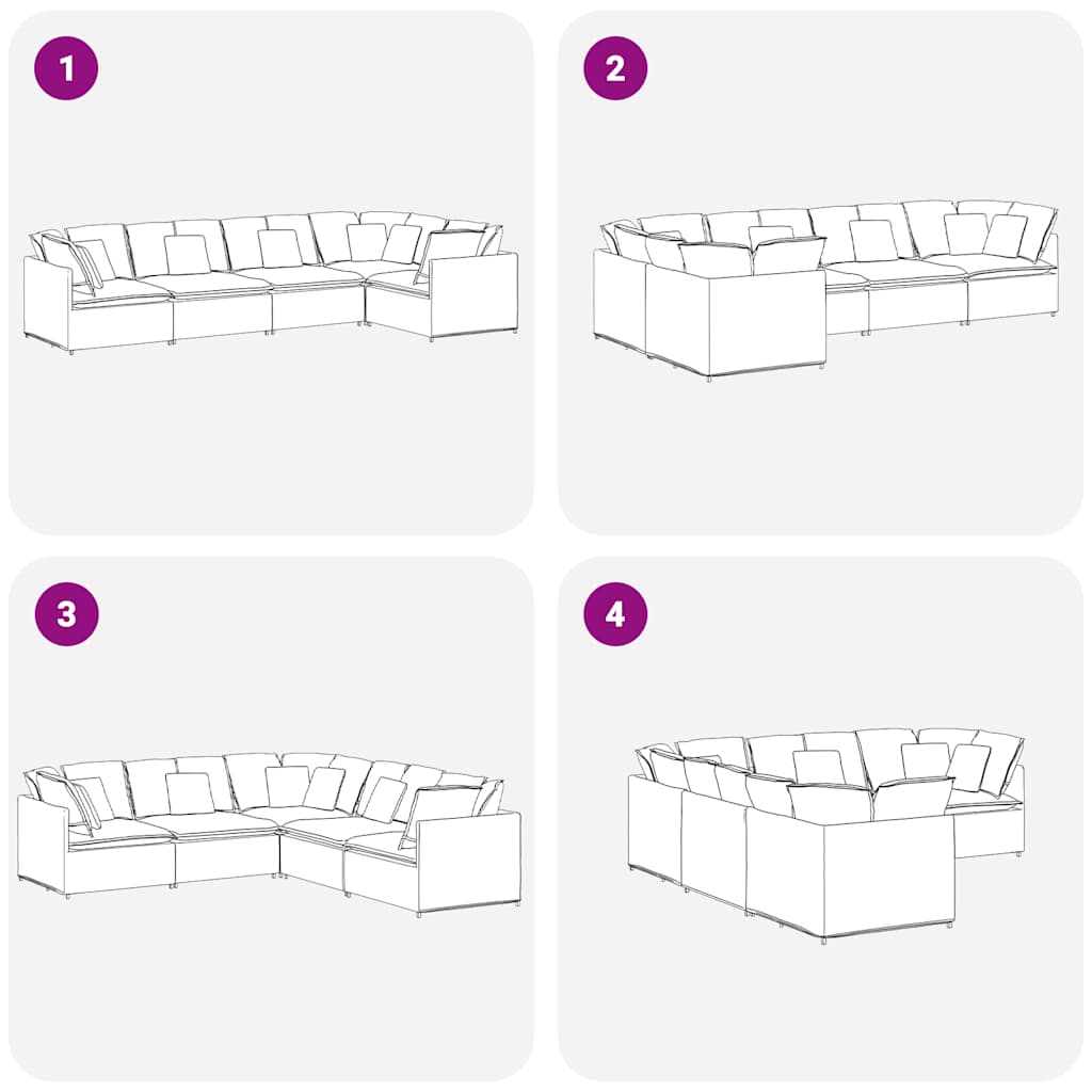 Modulares Sofa Mit Kissen Samt