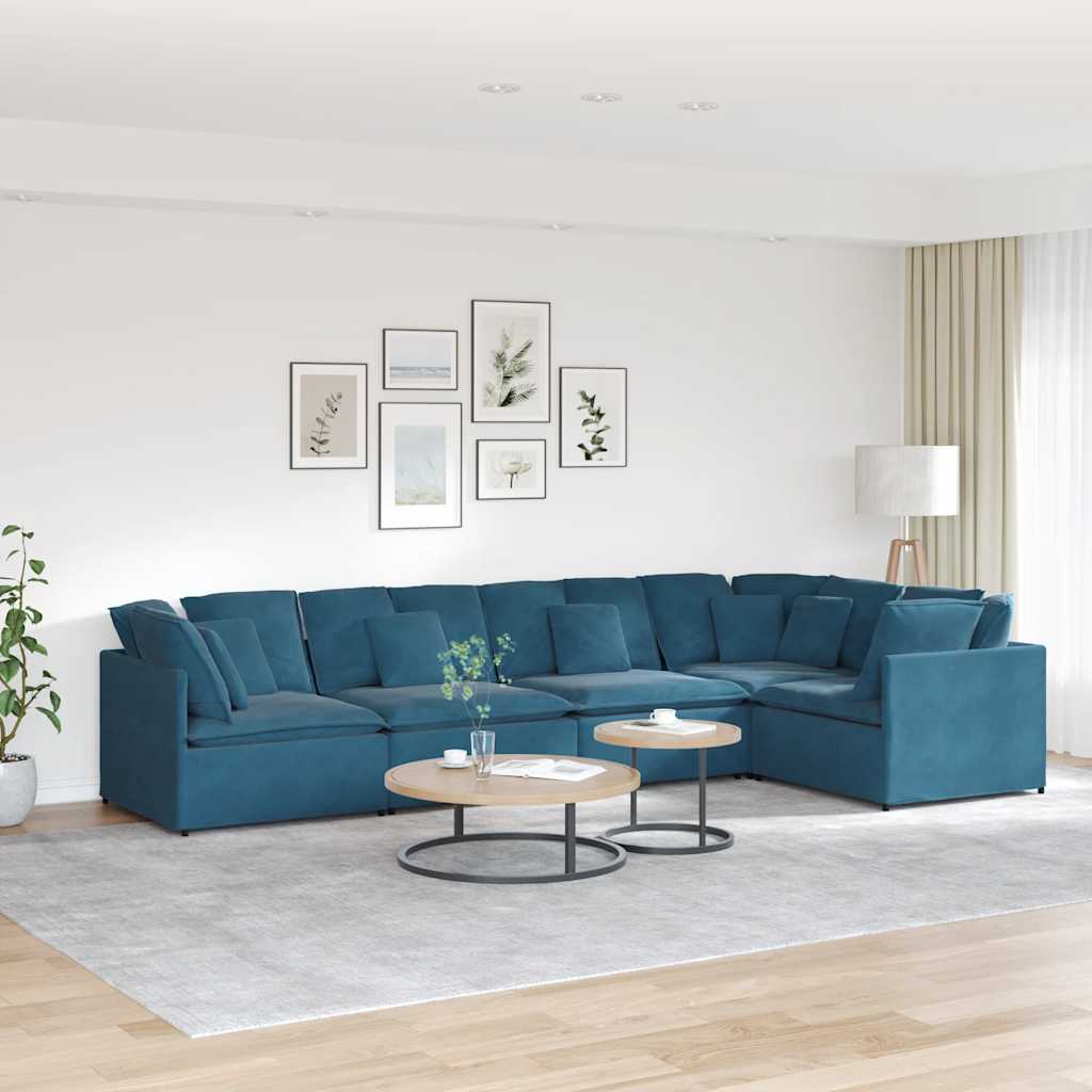 Modulares Sofa Mit Kissen Samt