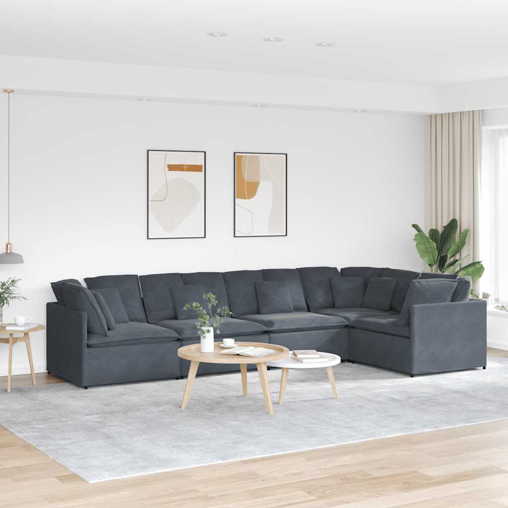 Modulares Sofa Mit Kissen Samt