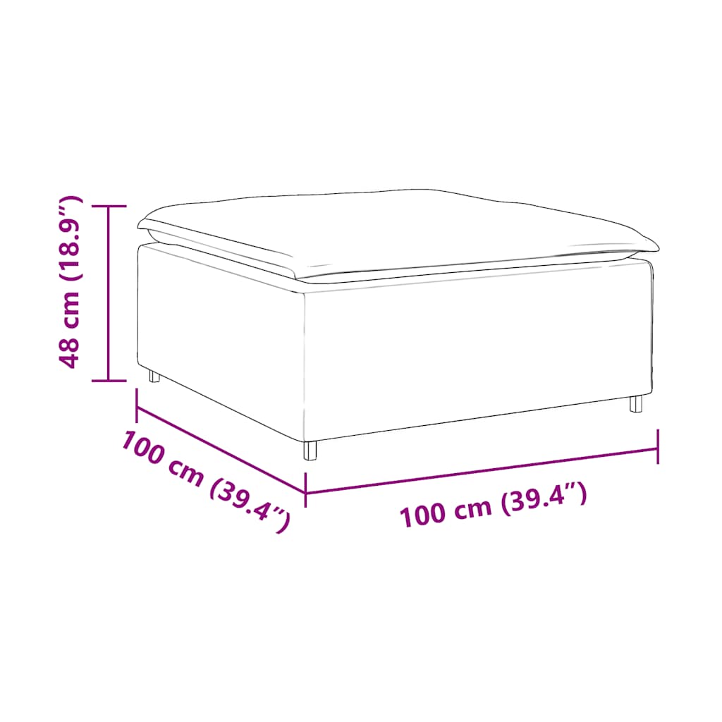 Modulares Sofa Fuß-Modul 100X100X48 Cm