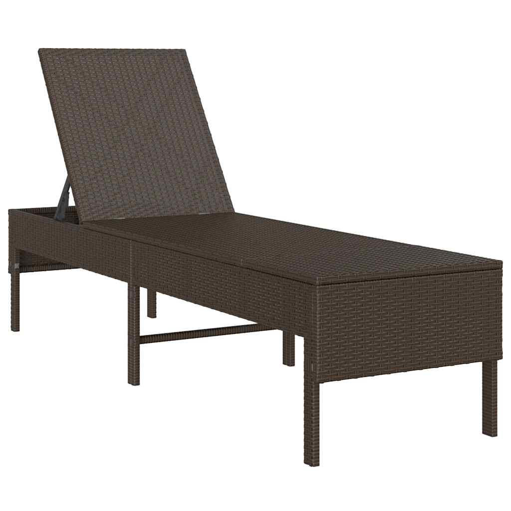 Sonnenliege Mit Auflage 55X200X44 Cm Poly Rattan