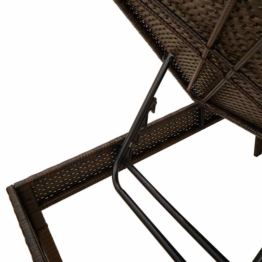 Sonnenliege Mit Auflage 55X200X44 Cm Poly Rattan