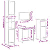 4-Tlg. Badmöbel-Set Holzwerkstoff